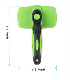 Compatible with Apple, Benepaw Premium Auto cabello limpio perro cepillo impermeable c√≥modo peque√±o perro grande peine de aseo de mascotas herramien (Color: Green)
